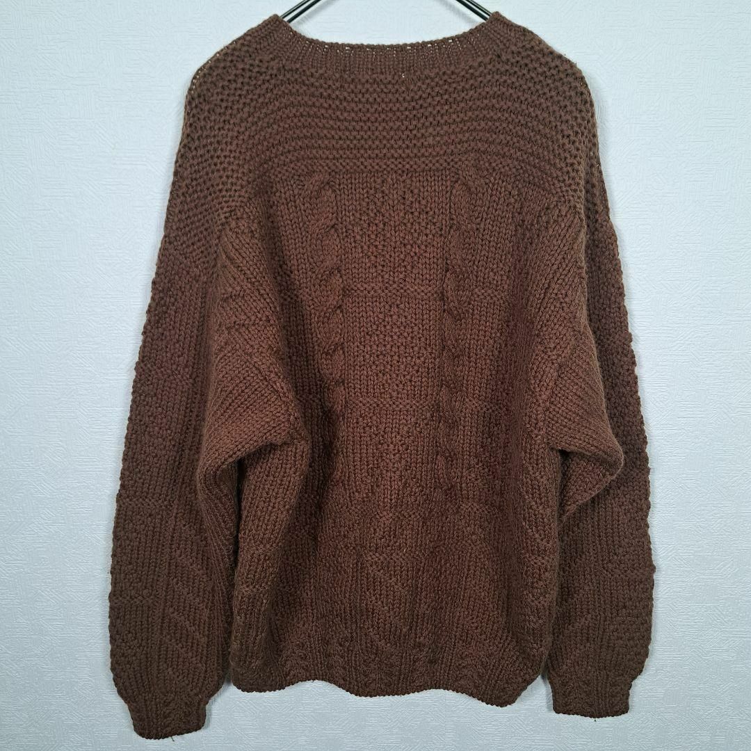 WCBB HAND KNIT 　ニット　オーバーサイズ　厚手　【F】　ブラウン レディースのトップス(ニット/セーター)の商品写真