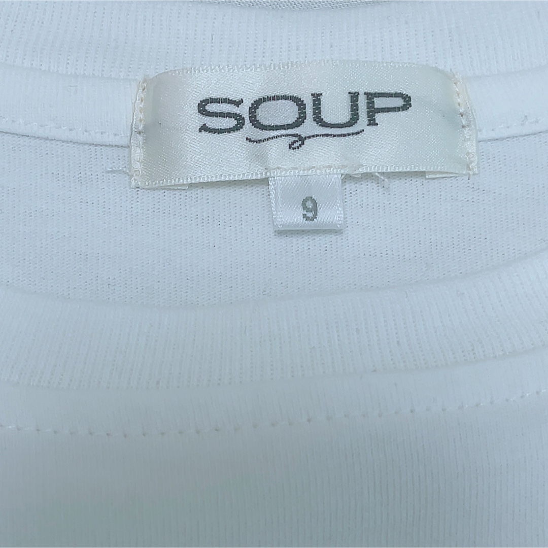 SOUP(スープ)のsoup Tシャツ ホワイト 9号 半袖 レディースのトップス(Tシャツ(半袖/袖なし))の商品写真