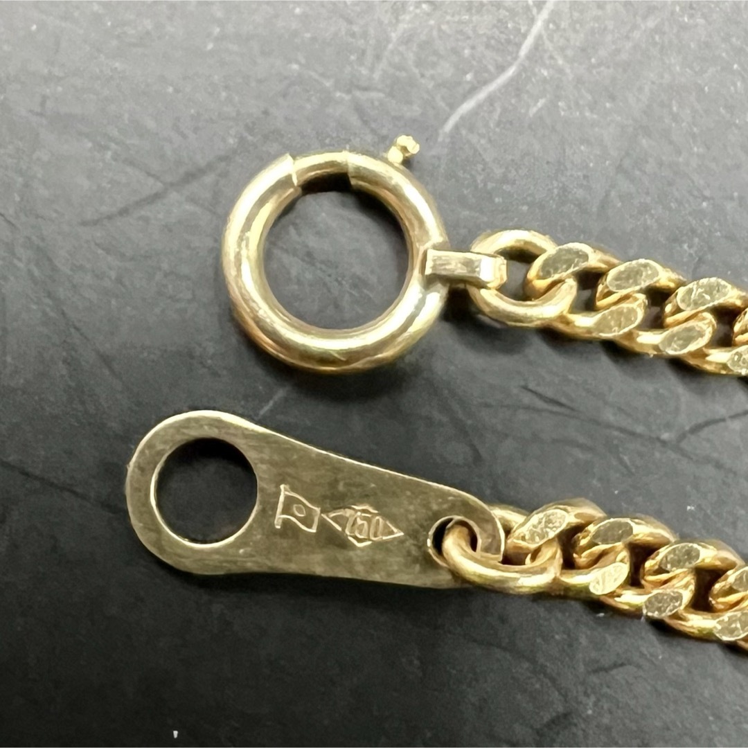 C010921)K18喜平ネックレス 2面シングル ホールマーク 18金 YG C010921)K18喜平ネックレス 2面シングル ホールマーク 18金 YG