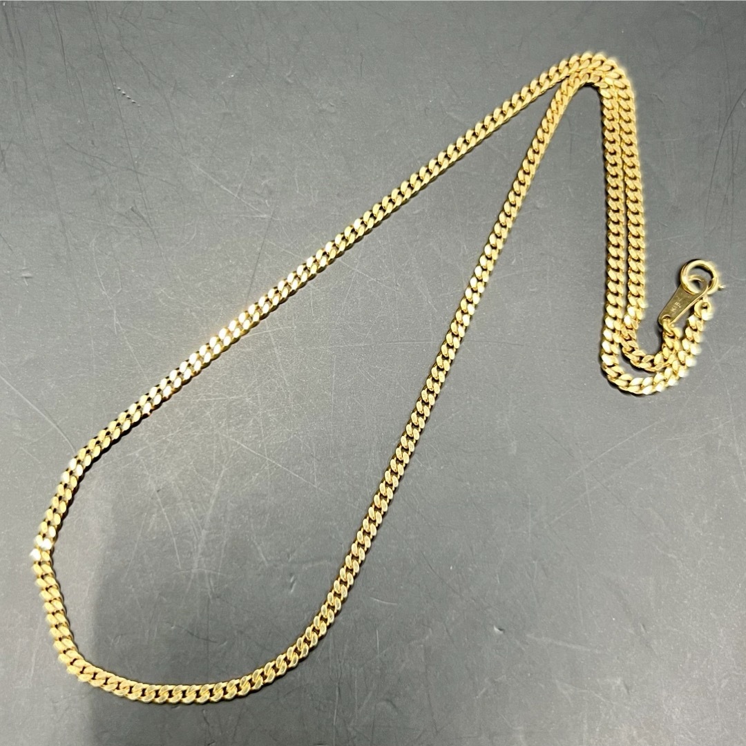 C010921)K18喜平ネックレス 2面シングル ホールマーク 18金 YG C010921)K18喜平ネックレス 2面シングル ホールマーク 18金 YG