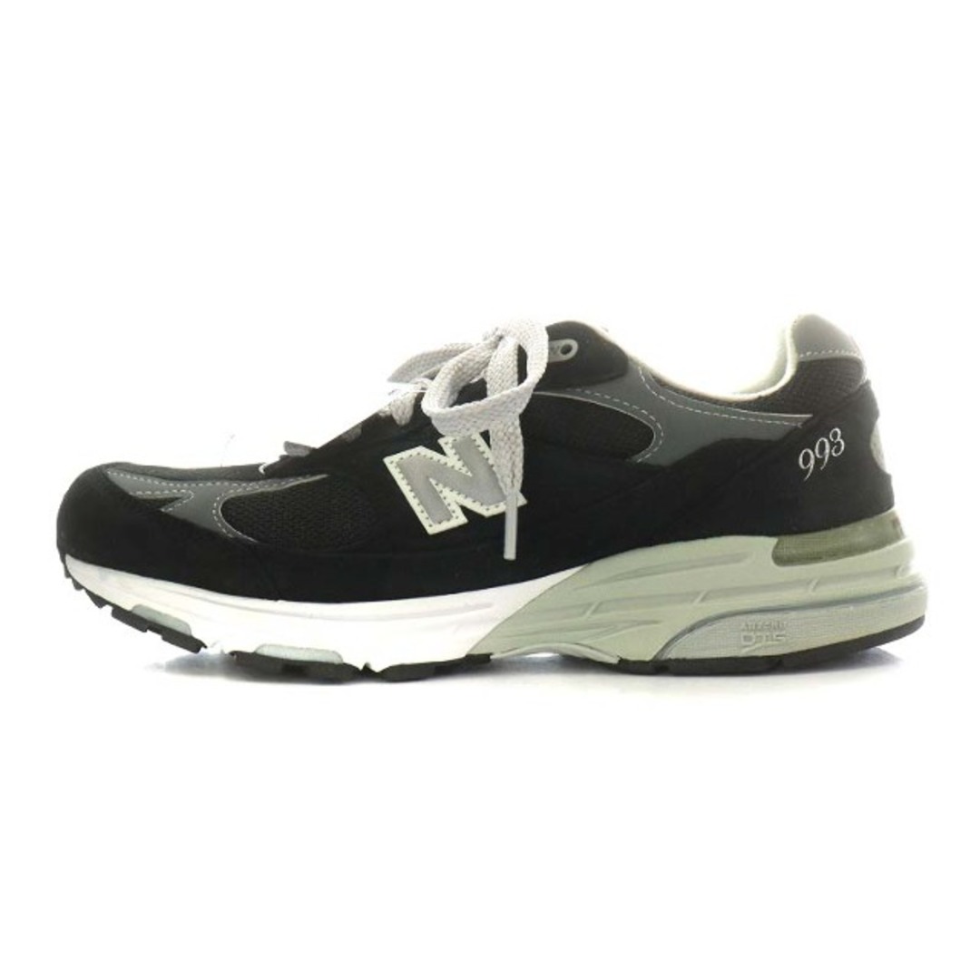 約11cmアウトソールNEW BALANCE MR993BK スニーカー 27.5cm 黒 白