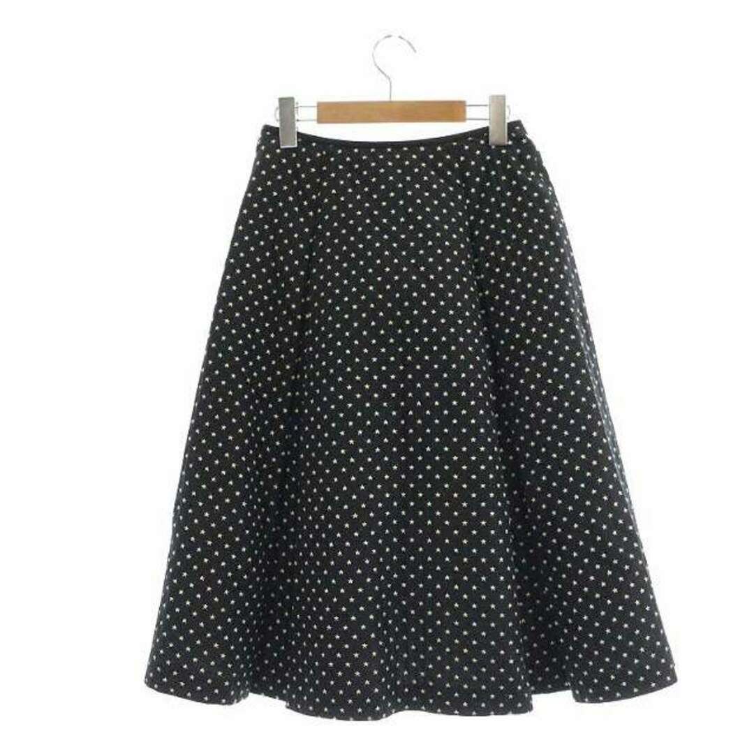 ANAYI(アナイ)のANAYI 22SS スターラメジャガードタック スカート ロング 36 黒 レディースのスカート(ロングスカート)の商品写真