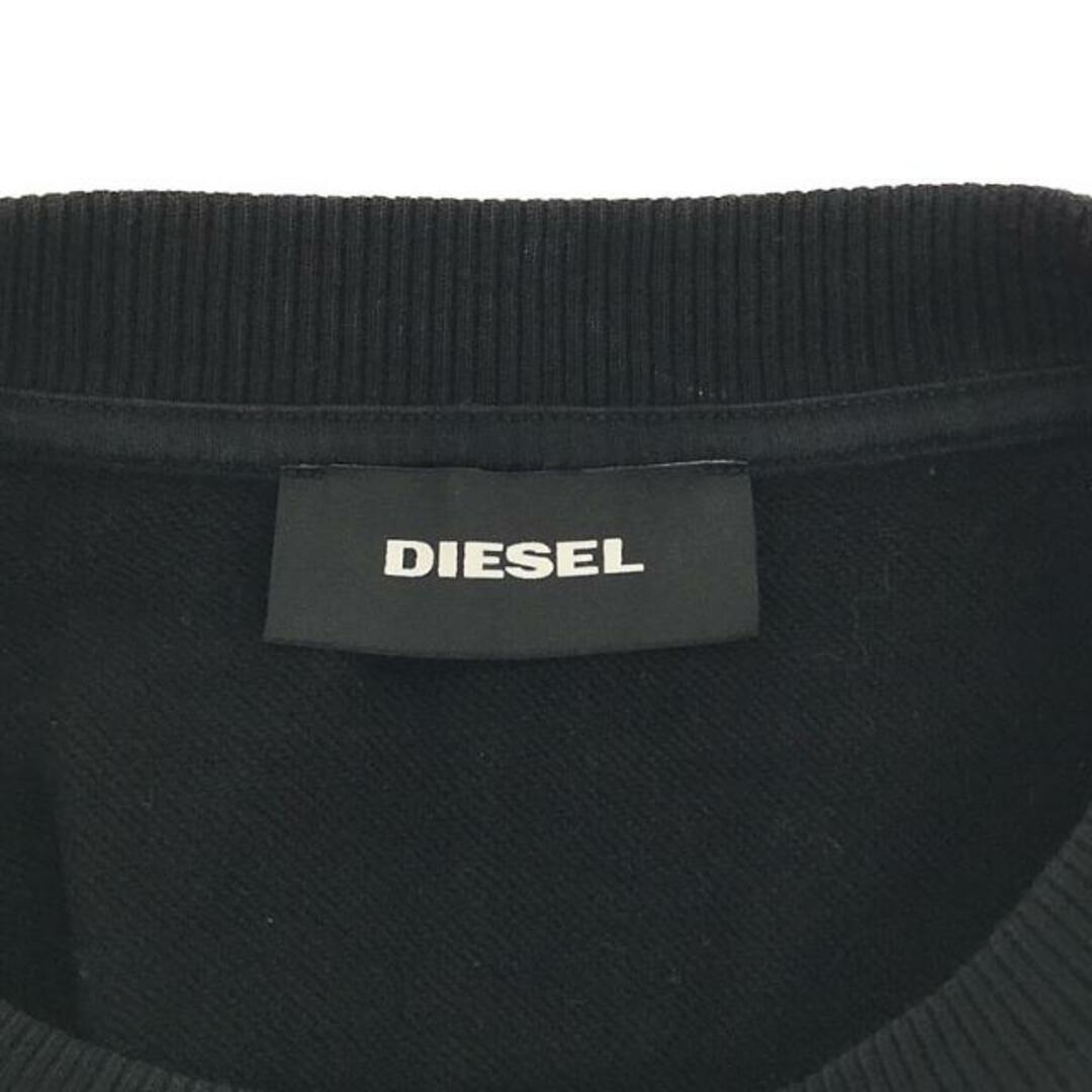 DIESEL(ディーゼル)のDIESEL / ディーゼル | ロゴプリント 有刺鉄線 刺しゅう クルーネック スウェット | M | ブラック | メンズ メンズのトップス(スウェット)の商品写真