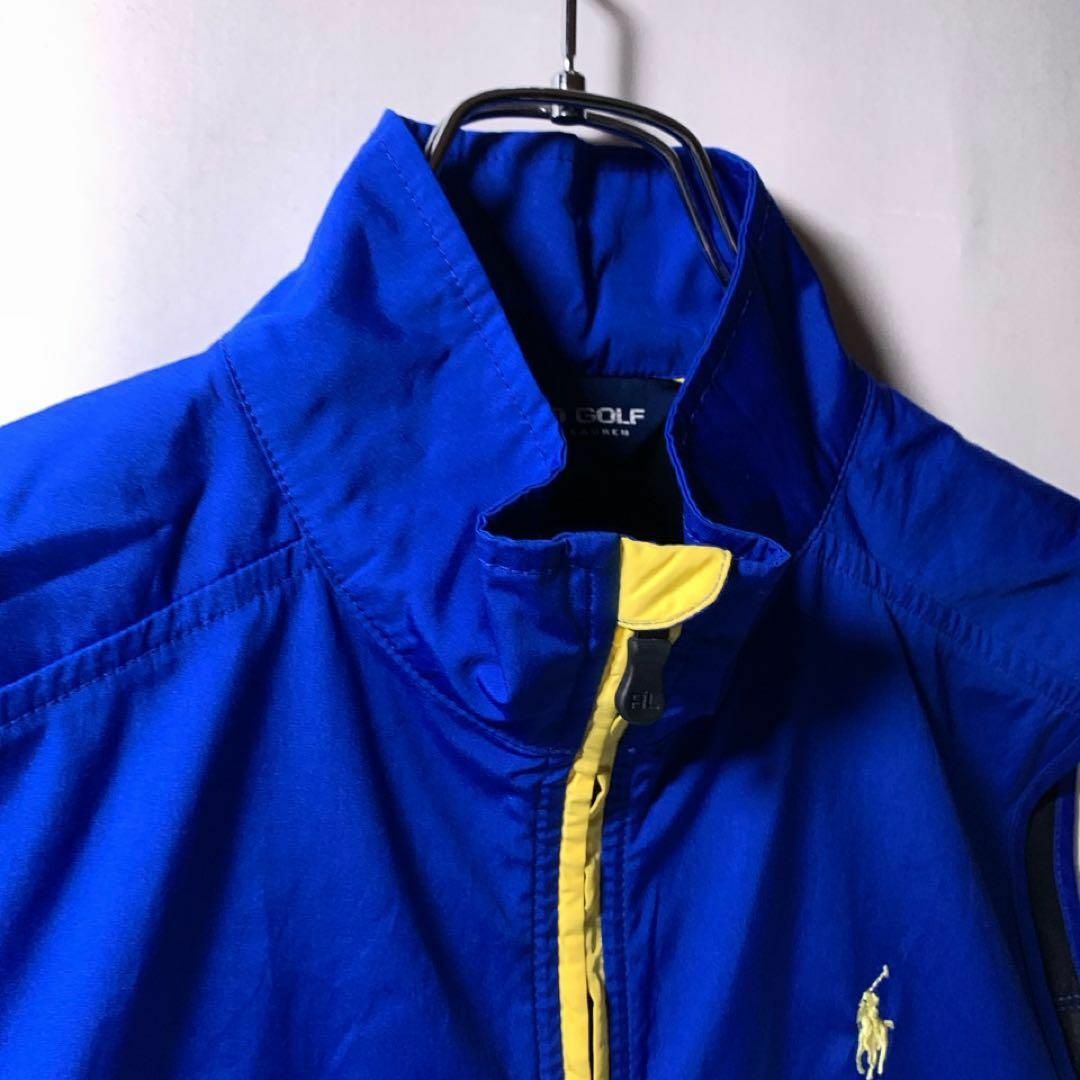 POLO RALPH LAUREN(ポロラルフローレン)の90s 00s ポロゴルフ ラルフローレン ナイロンベスト 青 黄色 y2k メンズのトップス(ベスト)の商品写真