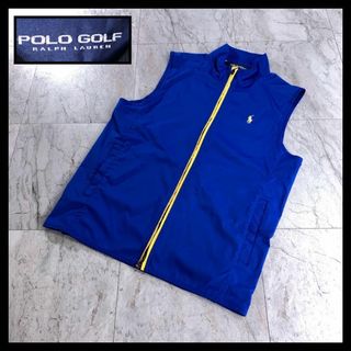 ポロラルフローレン(POLO RALPH LAUREN)の90s 00s ポロゴルフ ラルフローレン ナイロンベスト 青 黄色 y2k(ベスト)