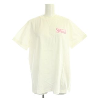 アザー(other)のガニー GANNI 23SS Tシャツ カットソー 半袖 S 白 ピンク(Tシャツ(半袖/袖なし))