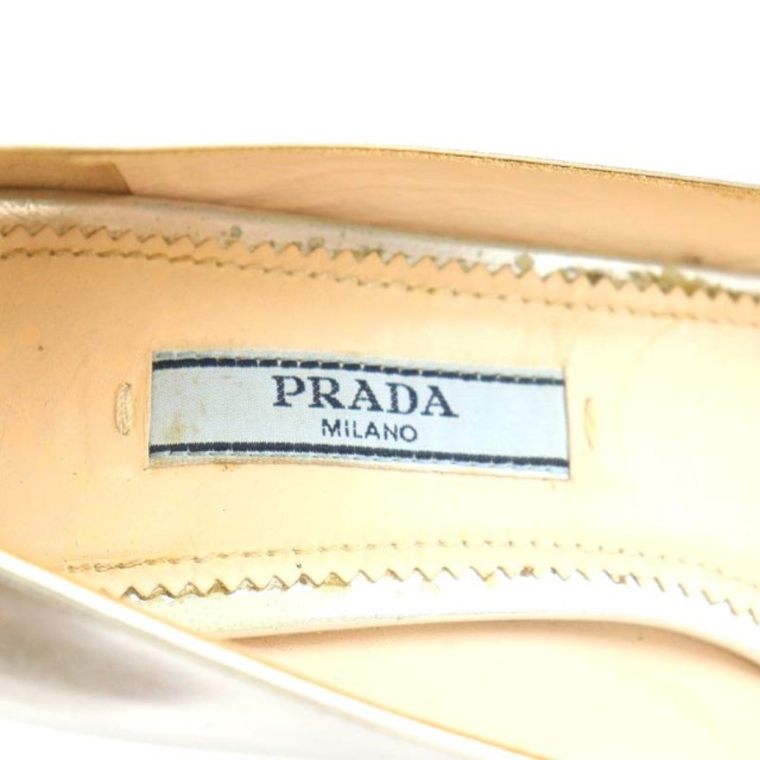PRADA(プラダ)のプラダ パンプス ポインテッドトゥ ヒール 36 23.0cm シルバー色 レディースの靴/シューズ(ハイヒール/パンプス)の商品写真
