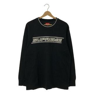 シュプリーム(Supreme)のSUPREME / シュプリーム | 2018SS | Bevel L/S TOP ロゴプリント ロングスリーブ Tシャツ | M | ブラック | メンズ(Tシャツ/カットソー(七分/長袖))