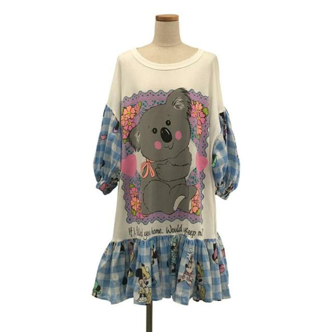 TAYLOR DORRY / テイラー ドーリー | Disney Minnie Mouse / ディズニー ミニー ドッキング オーバーカットソー | F | ホワイト | レディースTシャツ(半袖/袖なし)