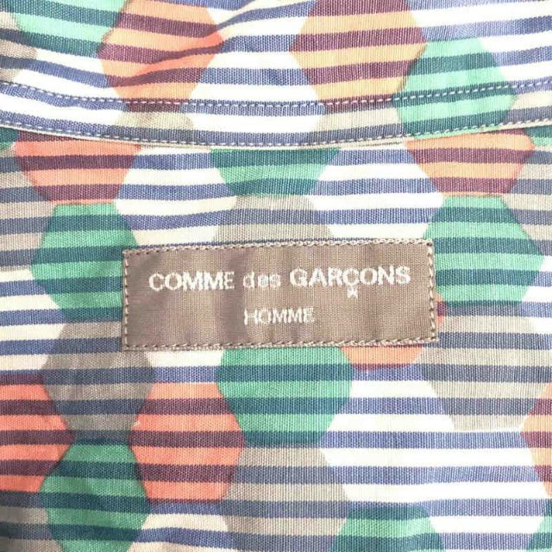 COMME des GARCONS HOMME(コムデギャルソンオム)のCOMME des GARCONS HOMME / コムデギャルソンオム | AD2000 | 総柄 ストライプ コットン オープンカラーシャツ | マルチカラー | メンズ メンズのトップス(Tシャツ/カットソー(半袖/袖なし))の商品写真