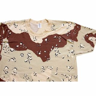 デッドストック★80s USA製 TeeSwing チョコチップ デザートカモ 染み込みプリント Tシャツ XL★オールド ミリタリー ビッグサイズ 米軍(Tシャツ/カットソー(半袖/袖なし))