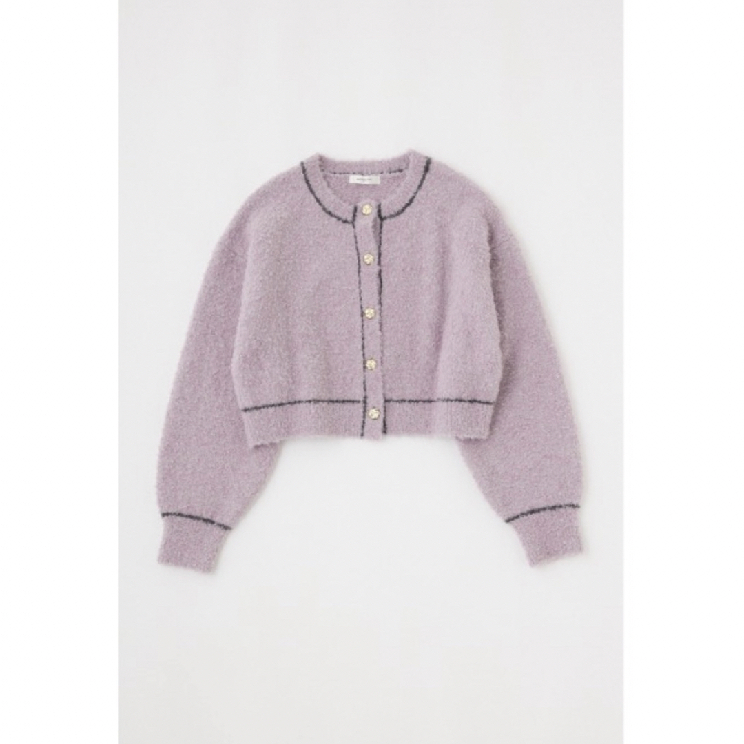 moussy(マウジー)のMOUSSY♡ BI COLOR FRONT BUTTON ニット ピンク レディースのトップス(ニット/セーター)の商品写真