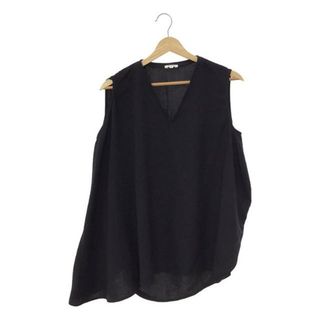 エンフォルド(ENFOLD)のENFOLD / エンフォルド | V-NECK LINEN LIKE ASYMMETRY TOPS トップス | 38 | ネイビー | レディース(チュニック)