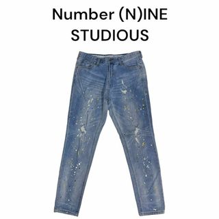 ナンバーナイン(NUMBER (N)INE)のNumber (N)INE ペンキ加工ダメージデニムパンツ　ナンバーナイン(デニム/ジーンズ)