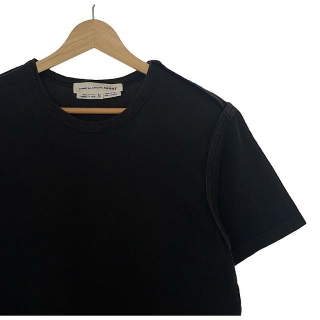 COMME des GARCONS SHIRT(コムデギャルソンシャツ)のCOMME des GARCONS SHIRT / コムデギャルソンシャツ | インサイドアウト コットン クルーネック Tシャツ | M | チャコール | メンズ メンズのトップス(Tシャツ/カットソー(半袖/袖なし))の商品写真