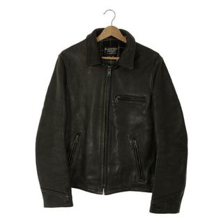 ショット(schott)の【美品】  SCHOTT / ショット | ホーウィン社製 カウハイド レザー 裏地ウールチェック トラッカージャケット シングルライダース | M | ブラック | メンズ(その他)