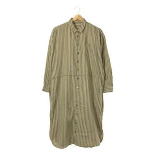 ネストローブ(nest Robe)のnest robe / ネストローブ | リネン混 ストライプワンピース | F | ベージュ/ネイビー | レディース(ロングワンピース/マキシワンピース)