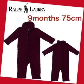 ラルフローレン(Ralph Lauren)の【ラルフローレン】レッドロンパース 9ヶ月 75cm(ロンパース)