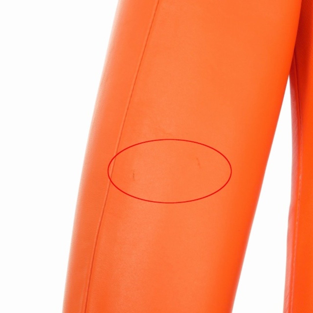 DSQUARED2(ディースクエアード)のディースクエアード 22AW シングルライダースジャケット 36 オレンジ レディースのジャケット/アウター(ライダースジャケット)の商品写真