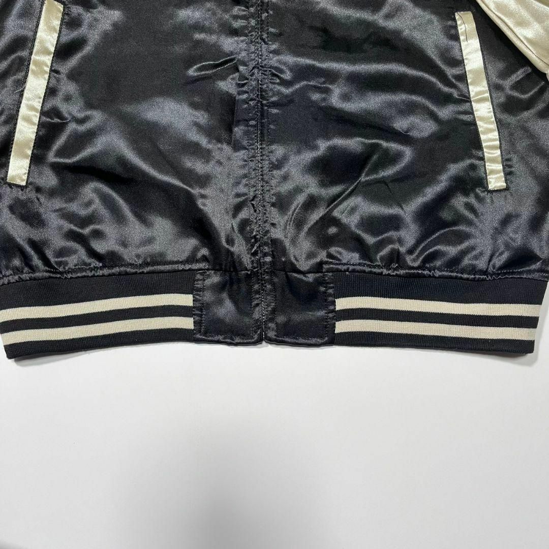 レアデザイン　古着　スカジャン　熊　月　スーベニアジャケット　Lサイズ メンズのジャケット/アウター(スカジャン)の商品写真