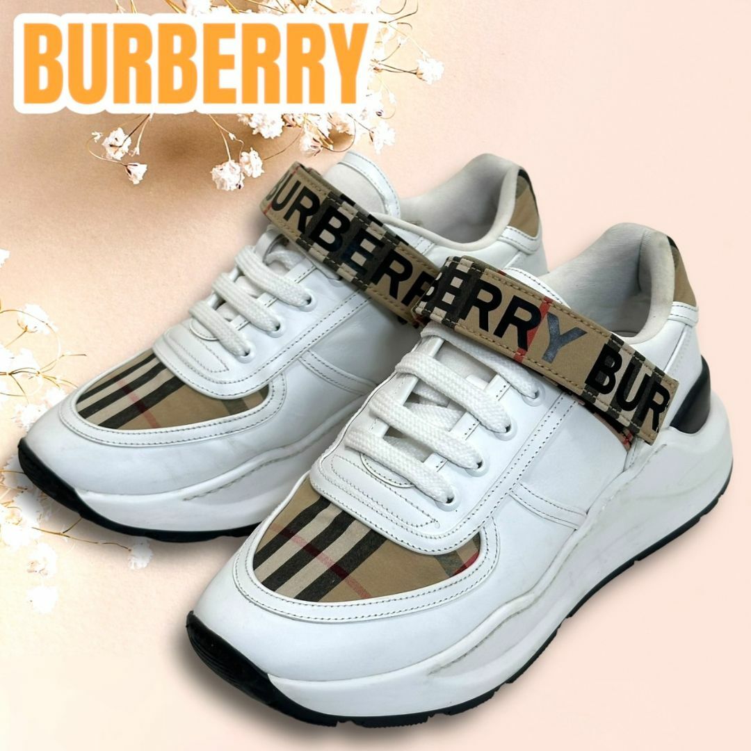 BURBERRY(バーバリー)の☆即完売モデル☆BURBERRY ビンテージチェック スニーカー 美品 37 レディースの靴/シューズ(スニーカー)の商品写真