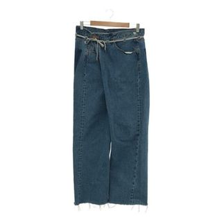 メゾンエウレカ(MAISON EUREKA)のMAISON EUREKA / メゾンエウレカ | Levi's / リーバイス ヴィンテージ リメイク 再構築 カットオフ ラップ ワイド デニムパンツ | M | インディゴ | メンズ(その他)