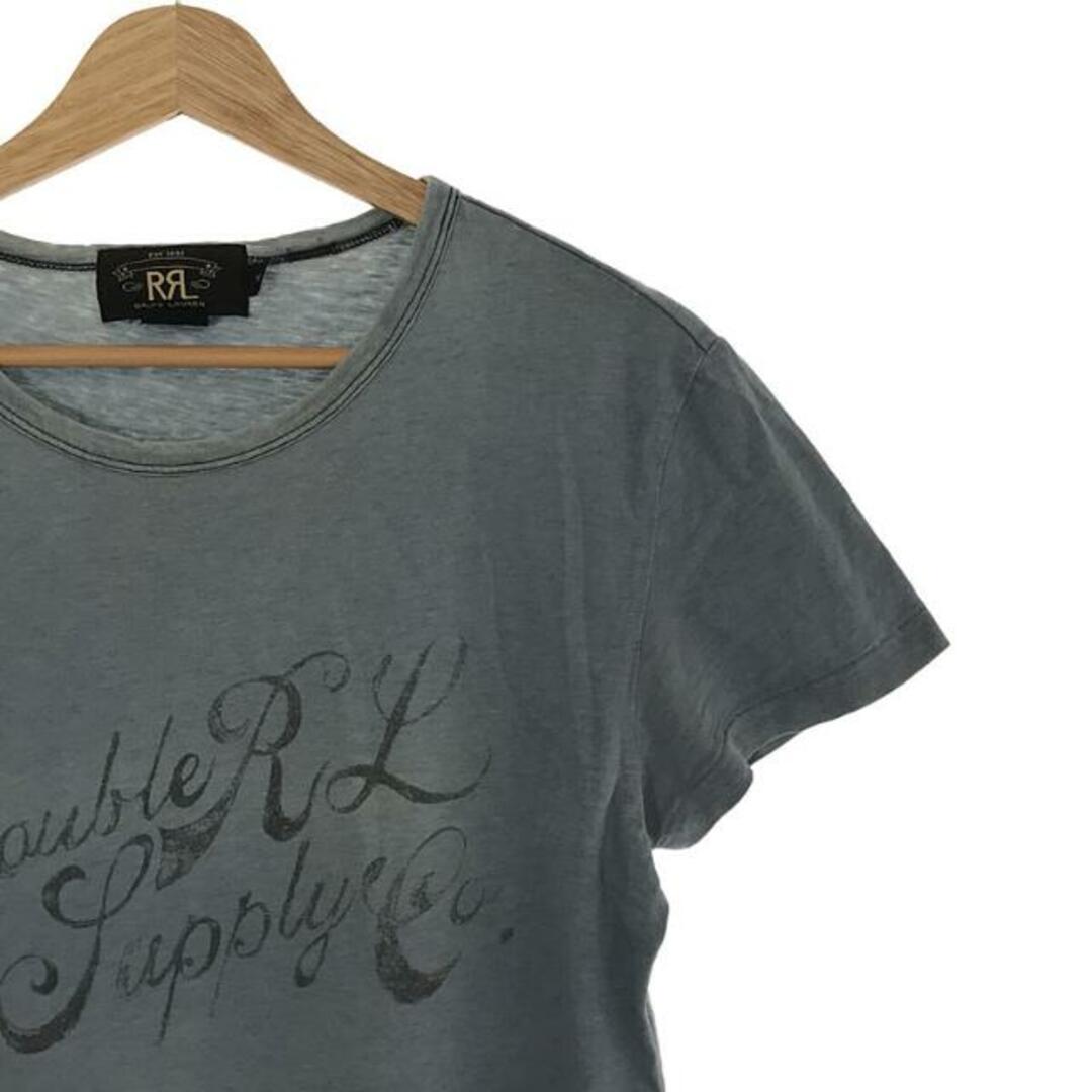 RRL(ダブルアールエル)のRRL / ダブルアールエル | ロゴ クルーネックTシャツ | XS | ライトブルー | メンズ メンズのトップス(Tシャツ/カットソー(半袖/袖なし))の商品写真
