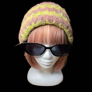 すぐ発送 ブラウンニット帽 古着女子 おすすめ 新品 ヴィンテージ かわいい(ニット帽/ビーニー)