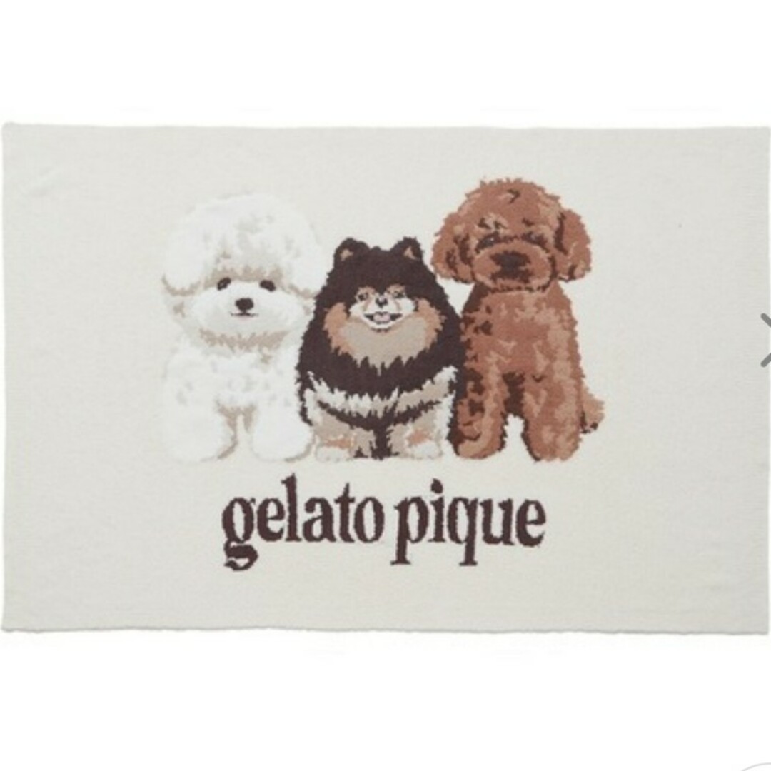 gelato pique(ジェラートピケ)のブランケット パウダーDOG３柄ジャガードブランケット　ジェラートピケ インテリア/住まい/日用品の寝具(毛布)の商品写真