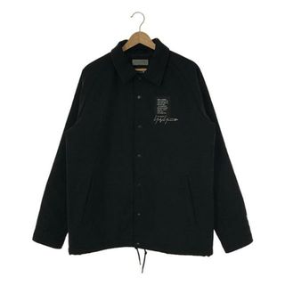 ヨウジヤマモトプールオム(Yohji Yamamoto POUR HOMME)のYOHJI YAMAMOTO POUR HOMME / ヨウジヤマモトプールオム | 2022AW | × NEW ERA ニューエラ別注 W COACH JKT YY L バックプリント ウール キルティング コーチジャケット | 4 | ブラック | メンズ(その他)