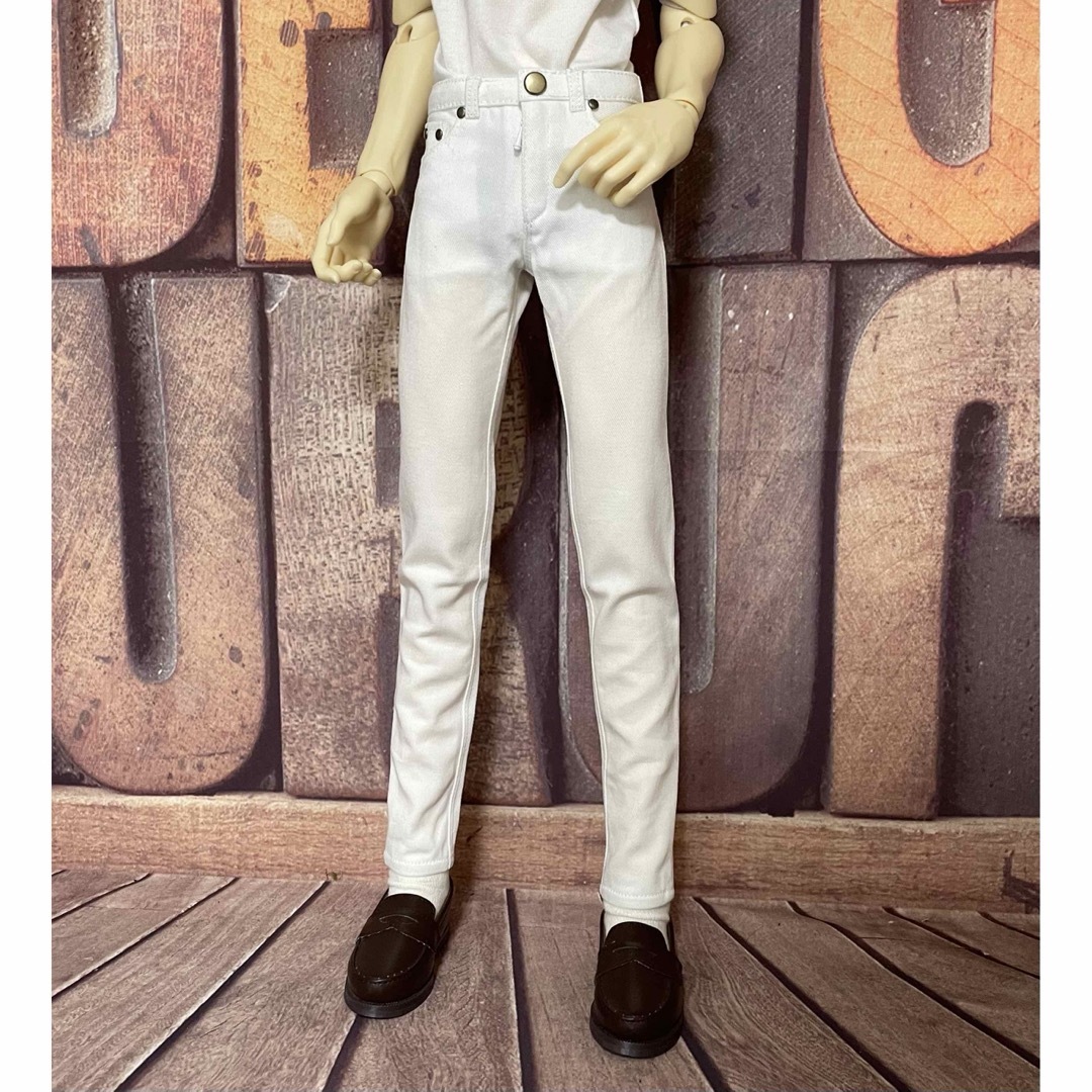 ドール用ホワイトGパン(SD17-SDGOUサイズ) ハンドメイドのぬいぐるみ/人形(人形)の商品写真