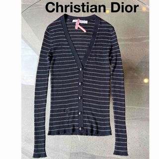 クリスチャンディオール(Christian Dior)のChristian Dior ディオール リブニット カーディガン(カーディガン)