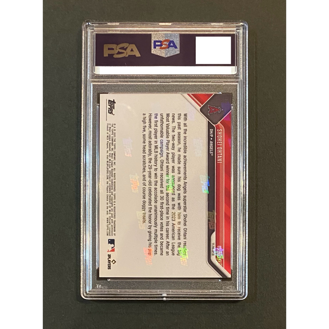 MLB(メジャーリーグベースボール)のPSA10  大谷翔平 MVP記念 2023 Topps now  OS-19 エンタメ/ホビーのトレーディングカード(シングルカード)の商品写真