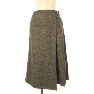 foufou / フーフー | glen check tuck wlap skirt スカート | F | ブラウン | レディース(ロングスカート)