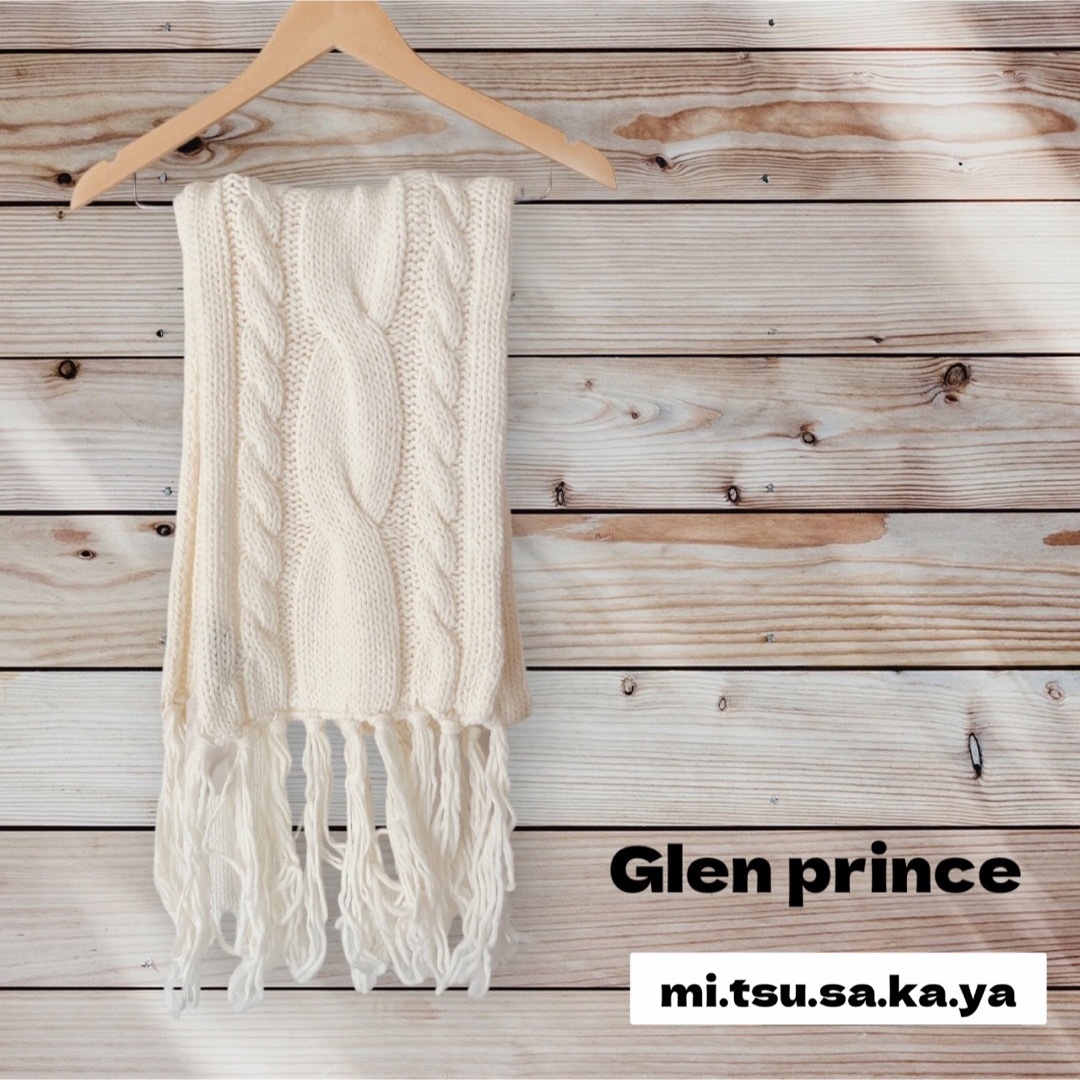 Glen Prince(グレンプリンス)の新品未使用タグ付き　GlenPrinceグレンプリンス　マフラー　ウール混 レディースのファッション小物(マフラー/ショール)の商品写真