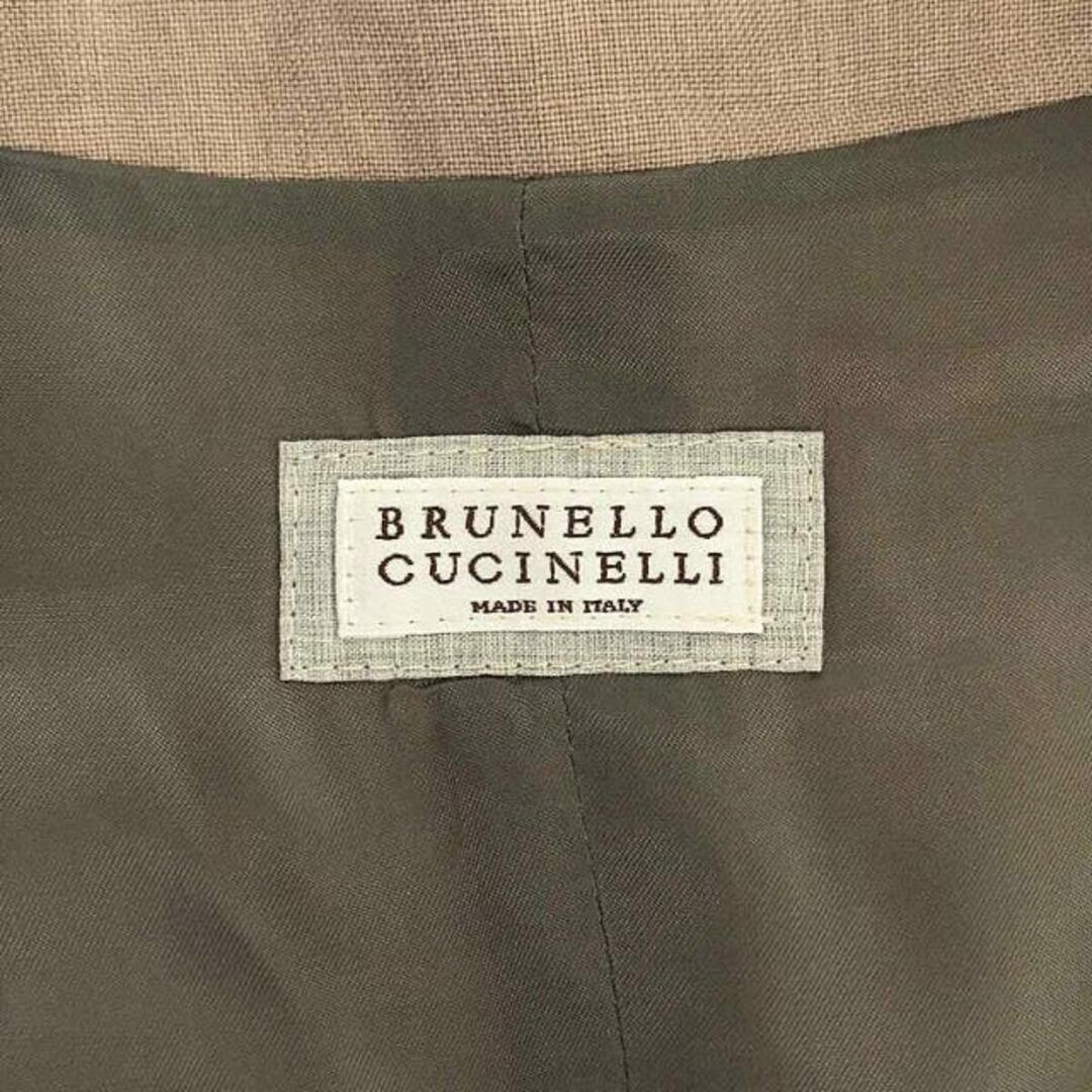 BRUNELLO CUCINELLI(ブルネロクチネリ)の【美品】  BRUNELLO CUCINELLI / ブルネロクチネリ | リネン ジレ ベスト / 総裏地 | 44 | ベージュ | メンズ メンズのトップス(ベスト)の商品写真