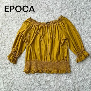 エポカ(EPOCA)のEPOCA エポカ　イエロー　デザイン　カットソー　Tシャツ　七分丈(シャツ/ブラウス(長袖/七分))