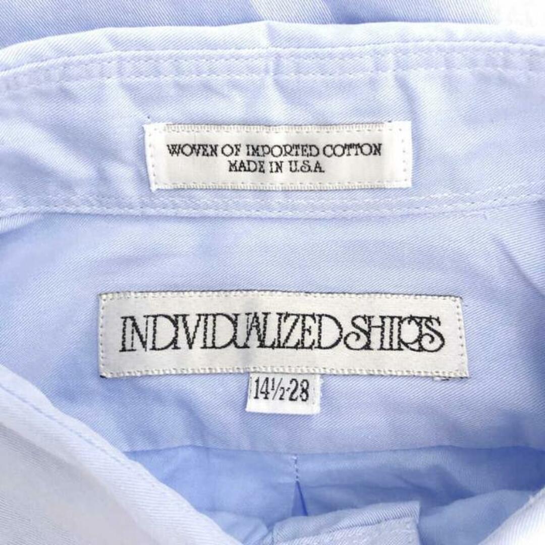 INDIVIDUALIZED SHIRTS(インディヴィジュアライズドシャツ)のINDIVIDUALIZED SHIRTS / インディビジュアライズドシャツ | コットン ロングシャツ ワンピース | 14 1/2-28 | ライトブルー | レディース レディースのワンピース(ロングワンピース/マキシワンピース)の商品写真