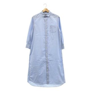 インディヴィジュアライズドシャツ(INDIVIDUALIZED SHIRTS)のINDIVIDUALIZED SHIRTS / インディビジュアライズドシャツ | コットン ロングシャツ ワンピース | 14 1/2-28 | ライトブルー | レディース(ロングワンピース/マキシワンピース)