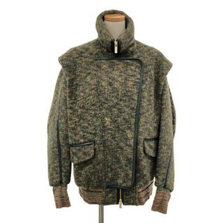 【美品】  Mame Kurogouchi / マメクロゴウチ | 2022FW | Alpaca Blend Shaggy Wool Blouson ジャケット | 1 | グリーン | レディース(その他)