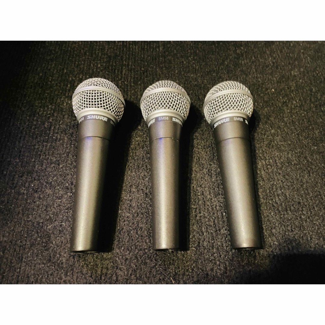 ★美品3本セット★ SHURE SM58 ダイナミックマイク 楽器のレコーディング/PA機器(マイク)の商品写真