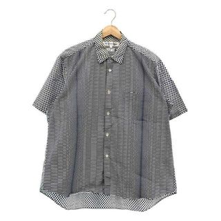 コムデギャルソンシャツ(COMME des GARCONS SHIRT)のCOMME des GARCONS SHIRT / コムデギャルソンシャツ | だまし絵 総柄 コットン シャツ | S | ネイビー/ホワイト | メンズ(Tシャツ/カットソー(半袖/袖なし))