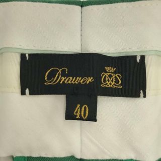 【美品】  Drawer / ドゥロワー | ウール モヘヤ タック スラックスパンツ / シルク裏地 | 40 | グリーン | メンズメンズ