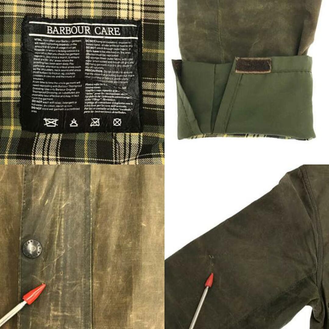 Barbour / バブアー | BORDER / ボーダー vintage 3ワラント コーデュロイ切替 ワックス オイルドジャケット | オリーブ系 | メンズその他