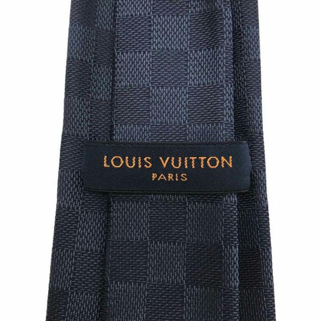 ネクタイ【新品】  Louis Vuitton / ルイヴィトン | M71670 / silk 100％ / シルク ダミエ ネクタイ | ネイビー