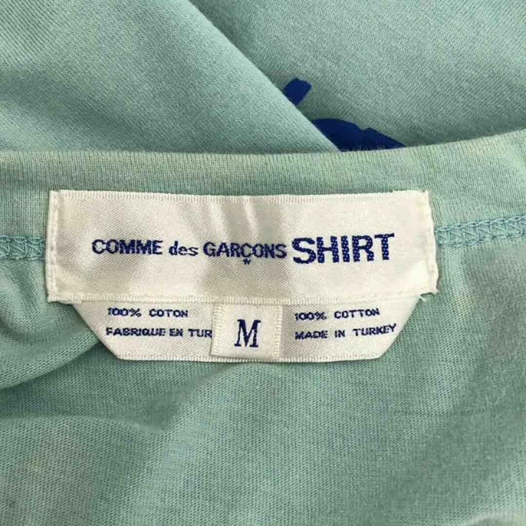 COMME des GARCONS SHIRT(コムデギャルソンシャツ)のCOMME des GARCONS SHIRT / コムデギャルソンシャツ | コットン プリント Tシャツ | M | ライトブルー | メンズ メンズのトップス(Tシャツ/カットソー(半袖/袖なし))の商品写真