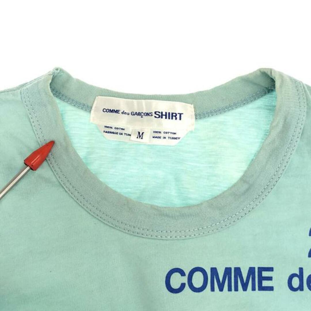 COMME des GARCONS SHIRT(コムデギャルソンシャツ)のCOMME des GARCONS SHIRT / コムデギャルソンシャツ | コットン プリント Tシャツ | M | ライトブルー | メンズ メンズのトップス(Tシャツ/カットソー(半袖/袖なし))の商品写真