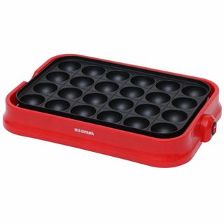 【色: レッド】アイリスオーヤマ たこ焼き器 24穴 着脱式 レッド PTY-2(その他)