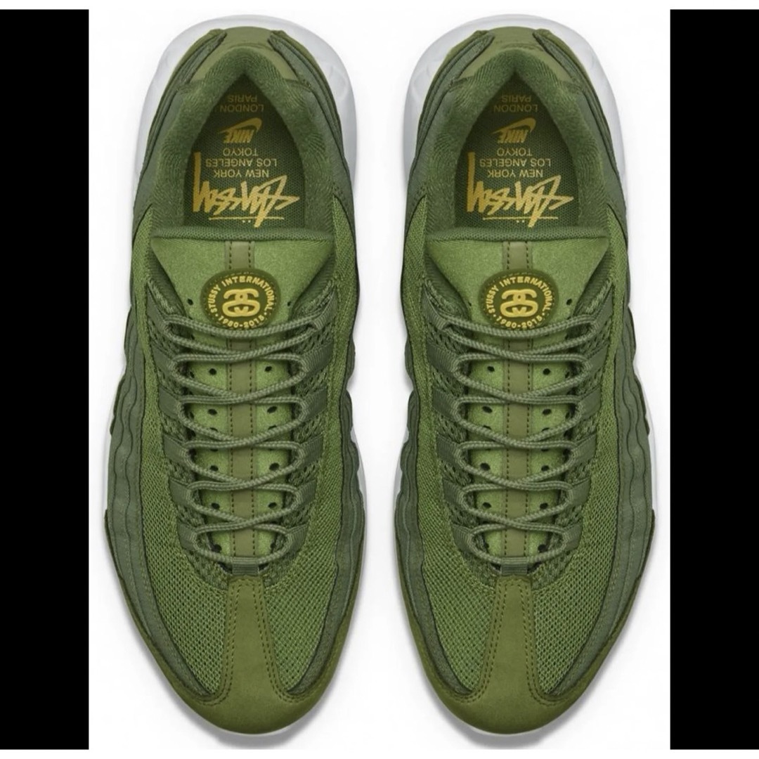 STUSSY(ステューシー)の値下げ　新品　Stussy x NIKE Air Max 95 Olive メンズの靴/シューズ(スニーカー)の商品写真