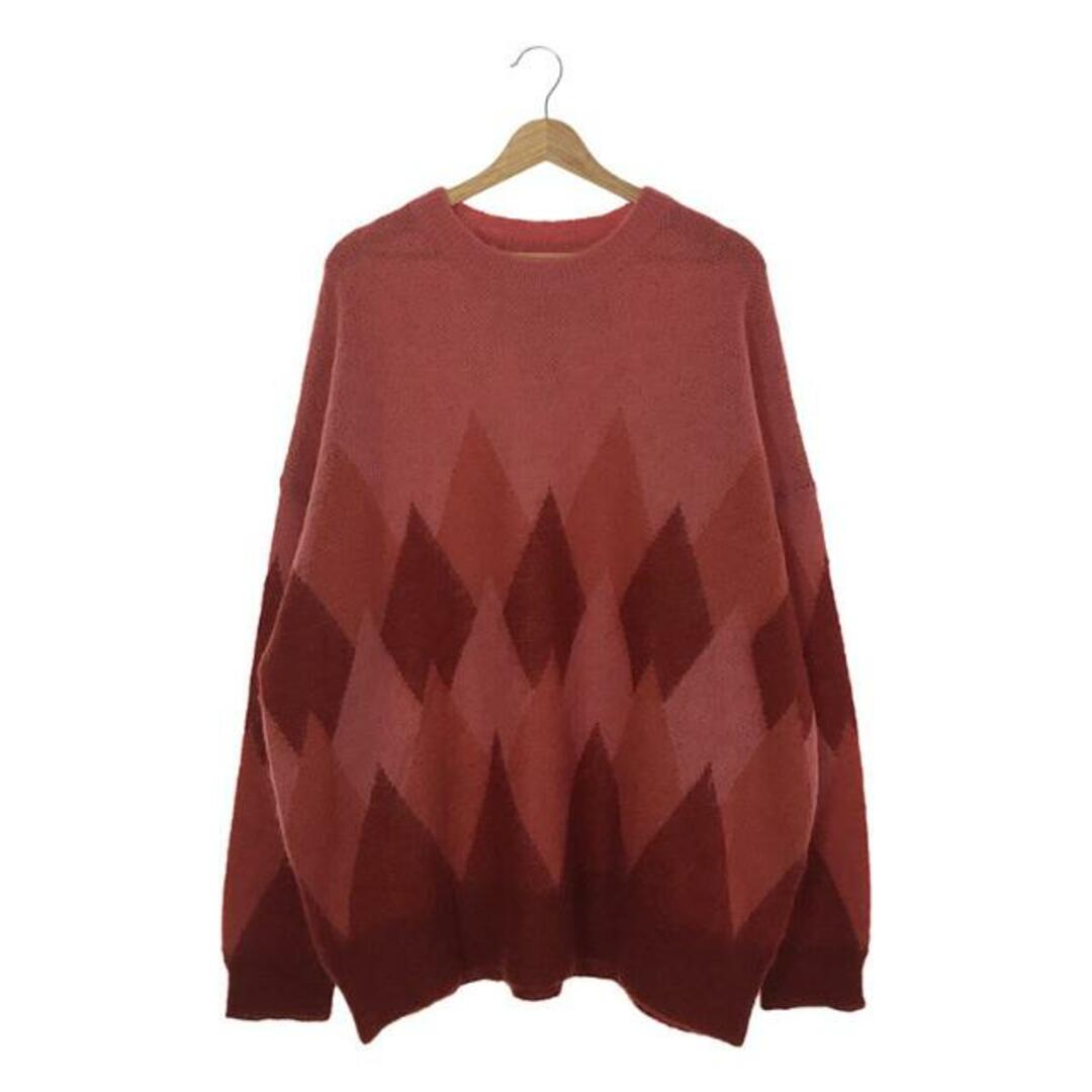 トップス【新品】  DAIRIKU / ダイリク | 2022AW | Argyle Mohair Pullover Knit アーガイルモヘヤニット | L | ピンクレッド | メンズ